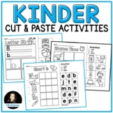 Kindergarten Cut and Paste Activities NO PREP Alphabet and