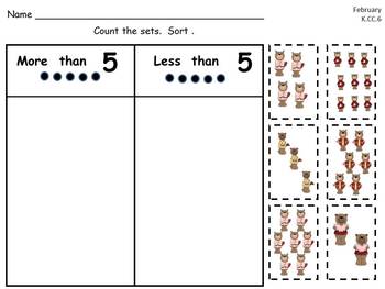 Kindergarten Cut and Paste Common Core Math Practice- by Month | TpT