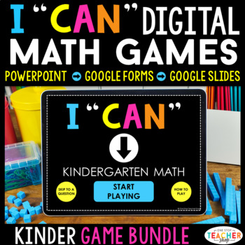 Preview of Kindergarten DIGITAL Math Games BUNDLE - Math Centers, Practice & Review