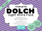 Kindergarten DOLCH Sight Word Pack