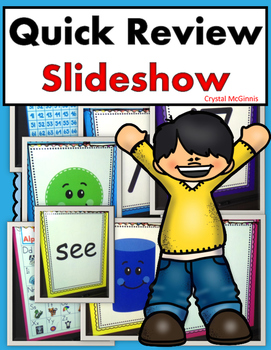 Preview of Kindergarten Daily Quick Review POWERPOINT (letters, numbers, words)