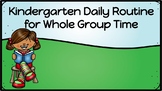 Kindergarten Daily Routine For Whole Group Sample Template