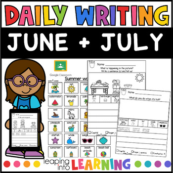 Preview of Kindergarten Daily Summer Writing Prompts
