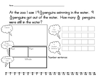 Kindergarten Daily Word Problem Solving Journal by Liza Salazar | TpT