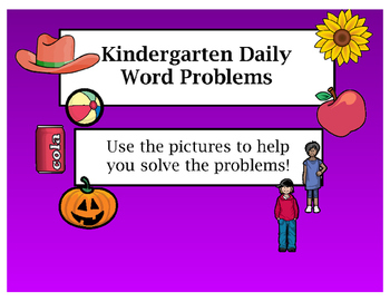 Preview of Kindergarten Daily Word Problems Flip Chart for ActivInspire