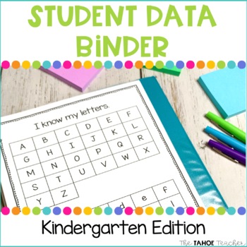 Preview of Editable Kindergarten Student Data Binder Notebook