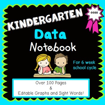 Preview of Kindergarten Data Notebook {for a 6 Week School Cycle}