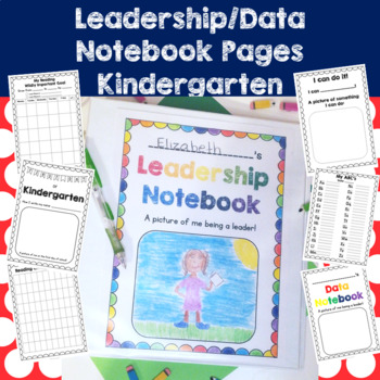 Preview of Kindergarten Data Tracking Sheets for Leadership and Data Notebook