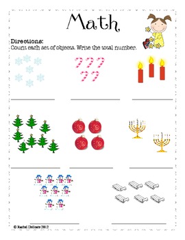 Kindergarten December Vacation Homework Packet by Rachel ...