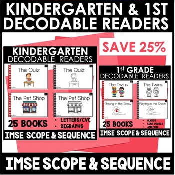 Preview of Science of Reading Decodable Readers Kindergarten and First Grade