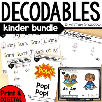 Preview of Kindergarten Decodable Readers, Passages & Decodable Texts - Letter Sound BUNDLE
