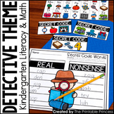 Kindergarten Detective Theme Centers | Math and Literacy A