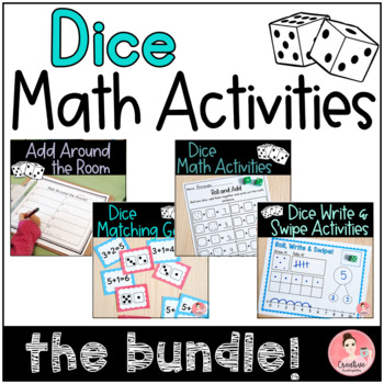 Preview of Kindergarten Dice Math Activities Bundle for Kindergarten Math Centers