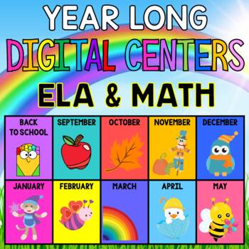 Preview of Kindergarten Digital Activities Games | MEGA YEAR LONG BUNDLE - 115 Centers!!!