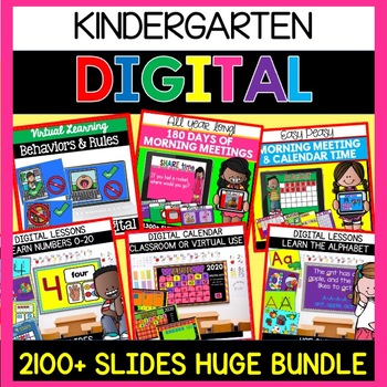 Preview of Kindergarten Digital Resources Activities Google Slides PowerPoint Preschool