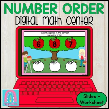 Preview of Kindergarten Digital Center : MATH : Apple Picking Number Order (0-10)