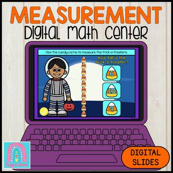 Preview of Kindergarten Digital Center : MATH : Halloween Candy Corn Measurement