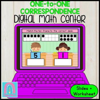 Preview of Kindergarten Digital Center : MATH : One to One Correspondence (ten frames)