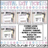 Kindergarten Digital Exit Tickets GROWING Bundle