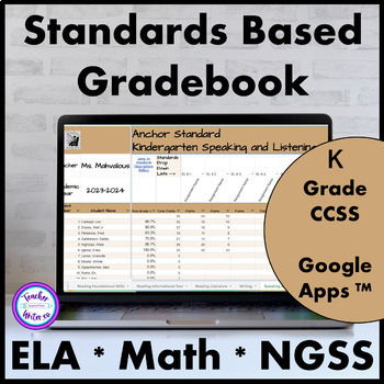Preview of Kindergarten Digital Grade Book Google Sheets (TM)