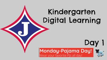 Preview of Kindergarten Digital Learning Google Slide Template