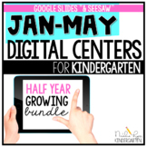 Kindergarten Digital Math and Literacy Centers JAN-MAY Bundle