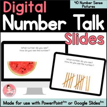Preview of Kindergarten Digital Number Talk Slides