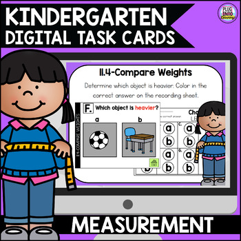 Preview of Go Math Kindergarten Digital Task Cards- Measurement