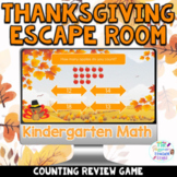 Kindergarten Digital Thanksgiving Math Escape Room Game Fa