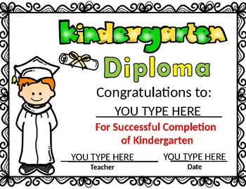 kindergarten diploma editable kinder diplomas by bilingual teacher world