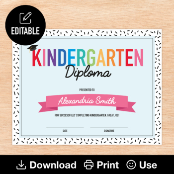 printable kindergarten diploma
