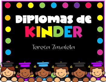 Preview of Kindergarten Diploma (English and Spanish)-Diplomas de Kinder