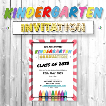 Kindergarten Diploma Graduation Invitation - Comic Book - Poster ...