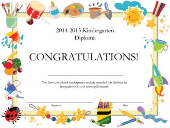 kindergarten diploma for home school by ruby truax tpt