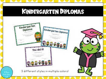 Preview of Kindergarten Diplomas / Graduation Certificates