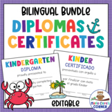 Kindergarten Diplomas & Certificates Bilingual Bundle