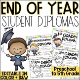 Kindergarten Diplomas through 5th Grade Diplomas for End o