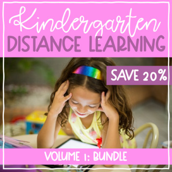 Preview of Kindergarten Distance Learning BUNDLE! // French AND English