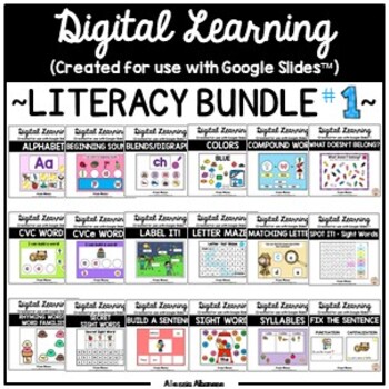 Digital Learning - LITERACY BUNDLE for Distance Learning {Google Slides™}