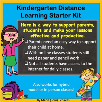 Preview of Kindergarten Distance Learning Starter Kit