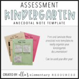Kindergarten Documentation Template - FREEBIE