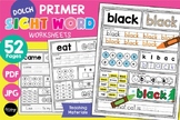 Kindergarten Dolch Sight Word Worksheets