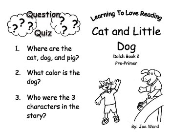 Preview of Common Core Kindergarten Dolch Sight Words and Reader - Cat and Little Dog