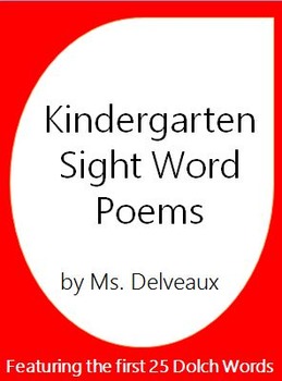 Preview of Kindergarten Dolch Word Poems