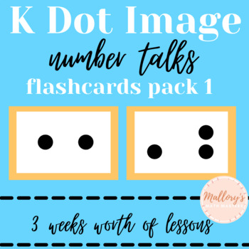 Preview of Kindergarten Dot Image Number Talk Flashcards: Pack 1  | digital & printable 