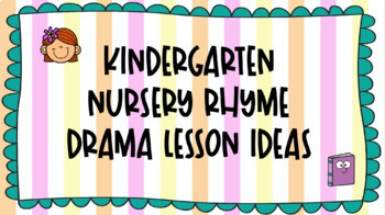 Preview of Kindergarten Drama Nursery Rhyme Lessons and Assessment