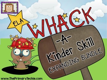 Preview of Whack a Word Kindergarten Activities bundle for  Reading, Spelling and Phonics