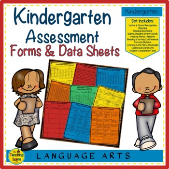 Preview of Kindergarten Reading & Writing Assessment & Data Forms With Editable Version