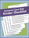 Kindergarten ELA Common Core Checklist