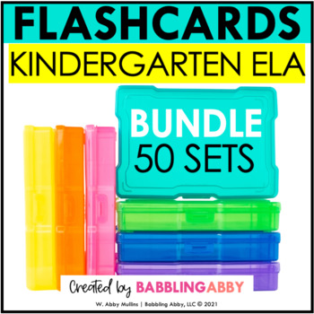 Preview of Kindergarten ELA Flashcards - Taskcards - Science of Reading - Phonics